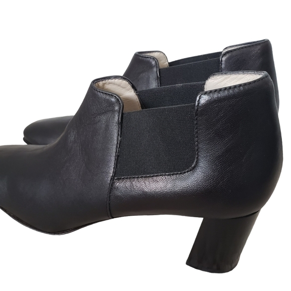 AMALFI by Rangoni Leather Square Toe Heeled Chelsea Boots Narrow Fit - Picture 9 of 16